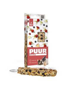 Puur Barritas Roedores Chinchilla, Conejo y Hamster (Manzana, Aronia y Escaramujo) 2 x 100 g
