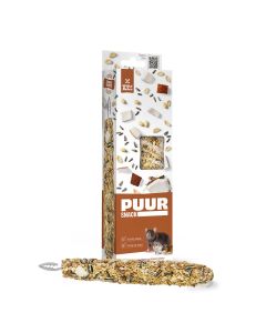 Puur Barritas Roedores Rata, Hámster y Jerbo (Coco, Cacahuete y Semillas de Girasol) 2 x 180 g - por encargo