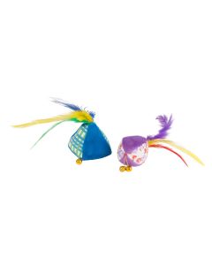 Juguete para Gato Pelota Triangular con Plumas