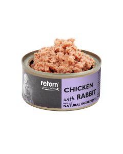 Retorn Latas Gato de Pollo con Conejo (80 g x 24 uds)